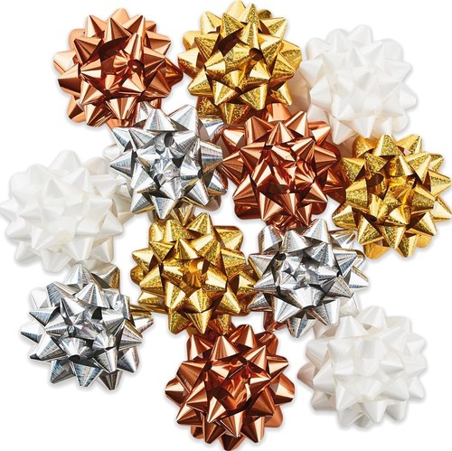 Count metallic gift bows - 12,